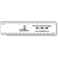 .040 White Matte Styrene Plastic 6" Rulers / with round corners (1.5" x 6.2